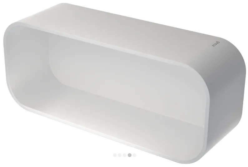 Geesa 8901 White Matt Καλάθι - Εταζέρα Με Αφαιρούμενη Θήκη 25 x 11,1 x 8 cm