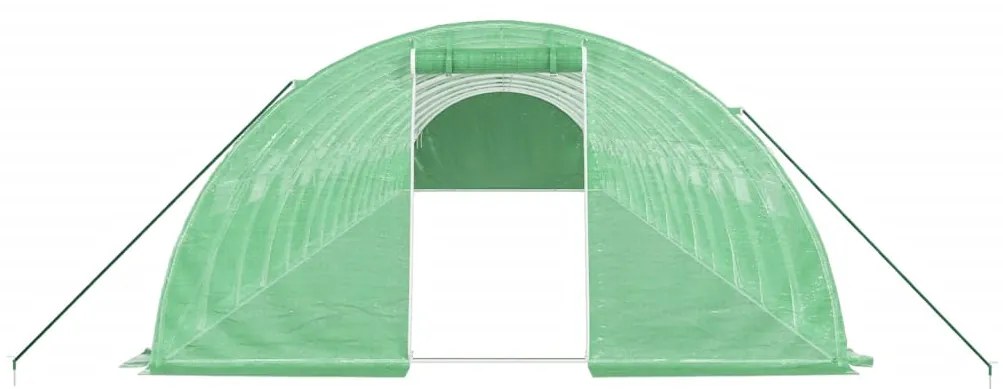 vidaXL Θερμοκήπιο Πράσινο 64 μ² 16 x 4 x 2 μ. με Ατσάλινο Πλαίσιο