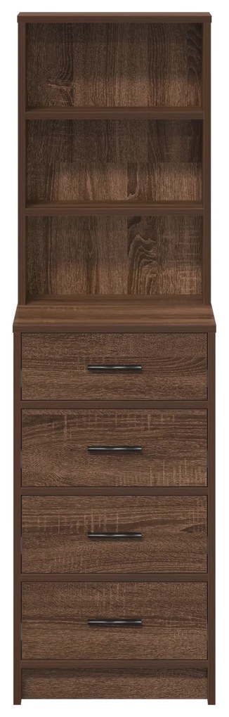vidaXL Υψηλός Κάδος Καφέ Δρυς 40x41x135 εκ. Κατασκευασμένο Ξύλο