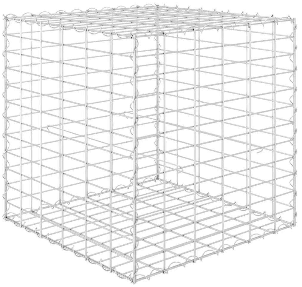 vidaXL Συρματοκιβώτιο Κύβος 60 x 60 x 60 εκ. από Ατσάλινο Σύρμα