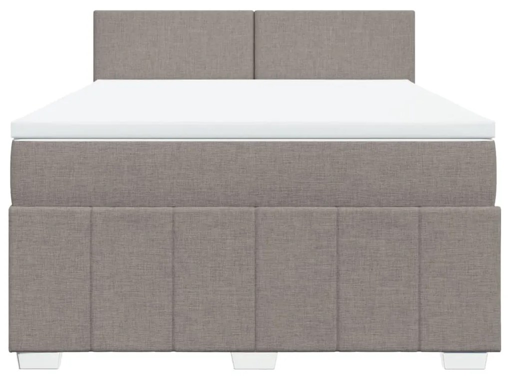 ΚΡΕΒΑΤΙ BOXSPRING ΜΕ ΣΤΡΩΜΑ TAUPE 160X200 ΕΚ. ΥΦΑΣΜΑΤΙΝΟ 3287116