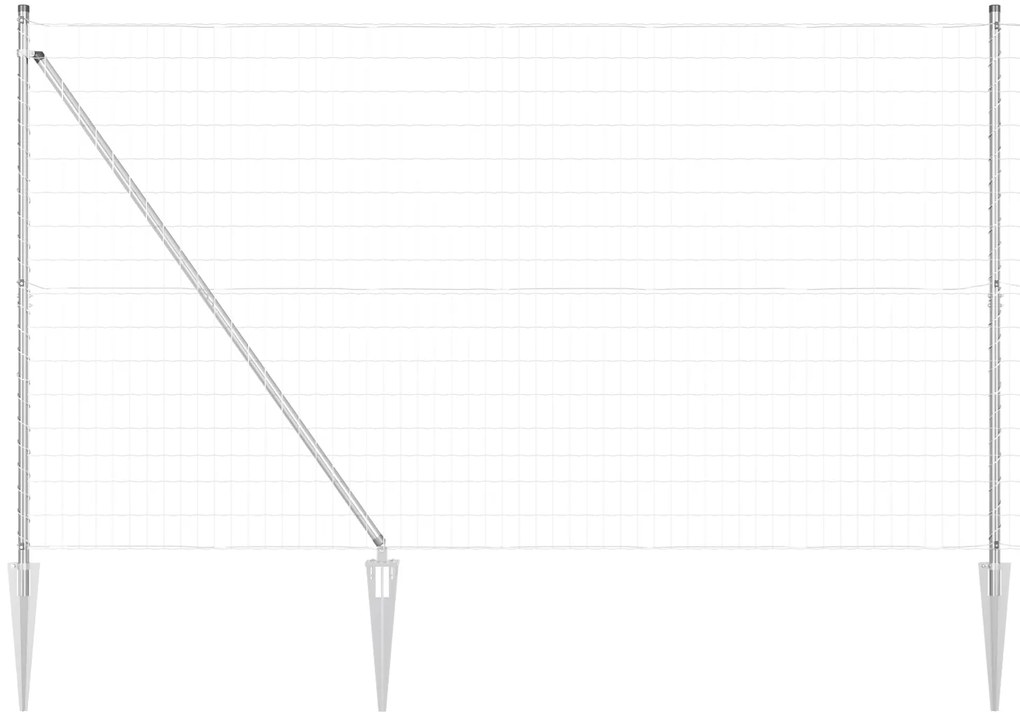 vidaXL Euro Fence με 7 Σημαδεμένα Πόδια 1.5x10 μ Γαλβανισμένο Ατσάλι