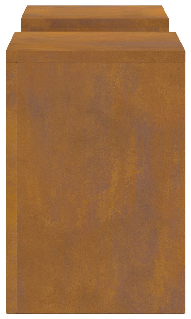 vidaXL Στήριξη φυτών 2 pcs Σκ rusty 24 x 24 x 35 εκ.