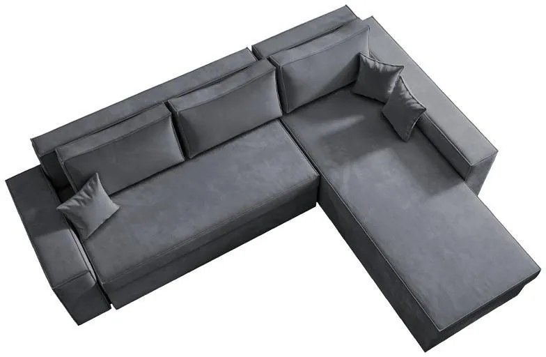 Γωνιακός Καναπές Olymp 23 Fylliana Γκρί 280x210x80 εκ. 280x210x80 εκ.