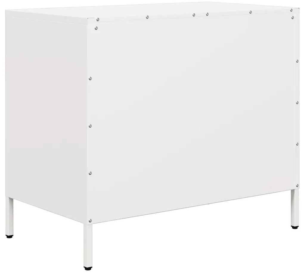 vidaXL Ντουλάπι Λευκό 68x39x58,5 εκ. από Χάλυβα Ψυχρής Έλασης