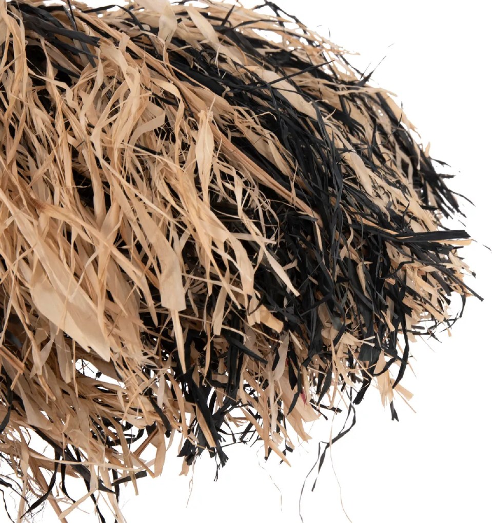ΦΩΤΙΣΤΙΚΟ ΟΡΟΦΗΣ ORDEM HM4715 ΚΑΠΕΛΟ ΙΝΕΣ SISAL &amp; ΜΠΑΝΑΝΑΣ-ΜΑΥΡΟ &amp; ΦΥΣΙΚΟ Φ75εκ