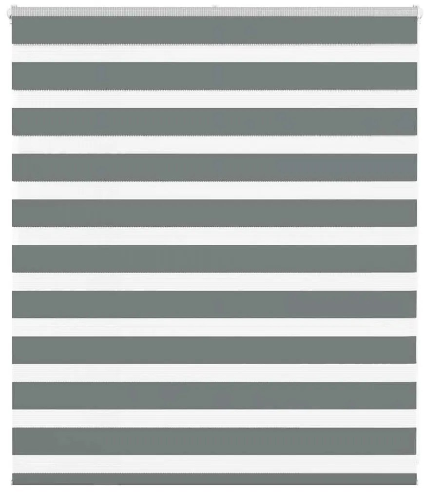 vidaXL Ζέβρα τυφλή Σκούρο Γκρι Πλάτος υφάσματος 130,9 εκ. Πολυεστέρας