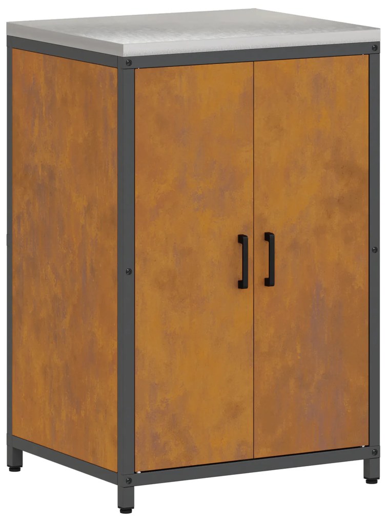 vidaXL Σετ Αποθήκευσης Κουζίνας 2 pcs Σκ rusty 120 x 50 x 92 εκ.