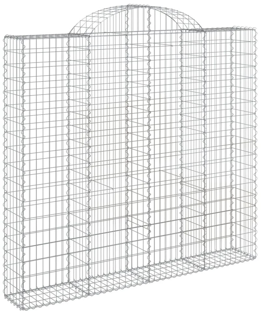 vidaXL Συρματοκιβώτια Τοξωτά 6 τεμ. 200x30x180/200 εκ. Γαλβαν. Ατσάλι
