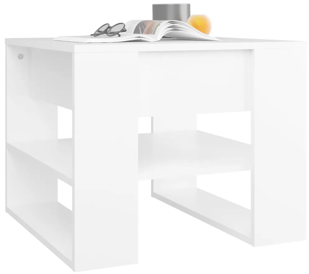 vidaXL Τραπεζάκι Σαλονιού Λευκό 55,5 x 55 x 45 εκ. από Επεξεργ. Ξύλο