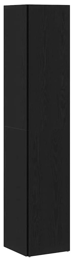 vidaXL Γωνιακή Ντουλάπα Μαύρη Δρυ 33x33x164,5 εκ. Ξύλο Επεξεργασμένο
