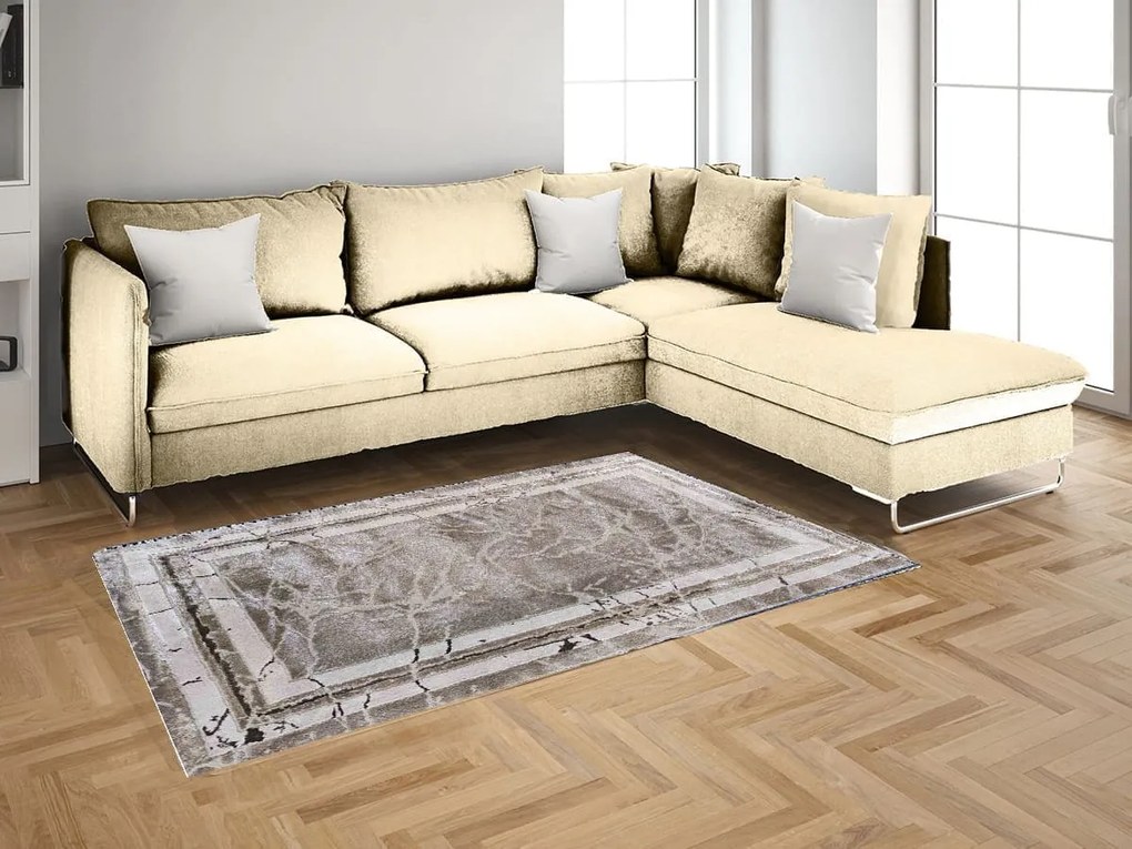 Marmo Carpet Μοντέρνο Χαλί Polycotton 160x220 - Cement Μπεζ