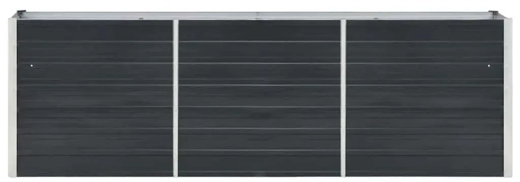 vidaXL Ζαρντινιέρα Υπερυψωμένη Ανθρακί 240x40x77 εκ. Γαλβαν. Χάλυβας