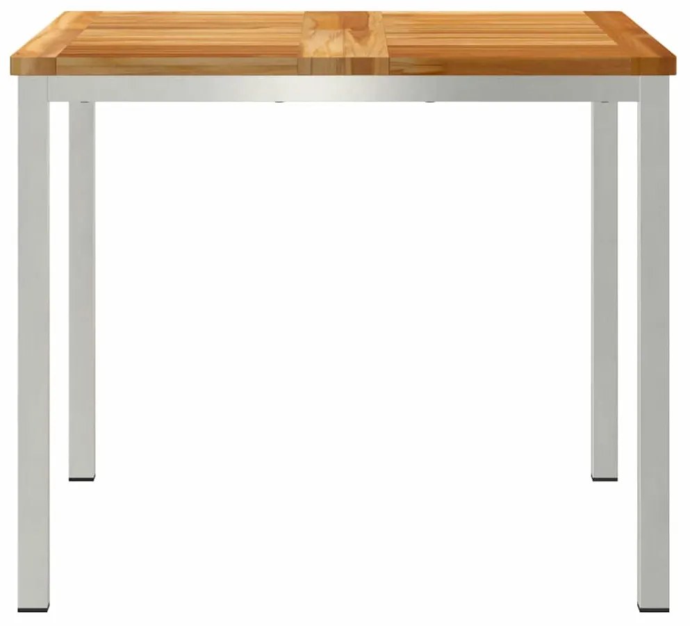 vidaXL ΤραπέζιΔείπνουΕξωτερικούΧώρου Καφέ 200x90x75εκ Στερεό ξύλο τικ