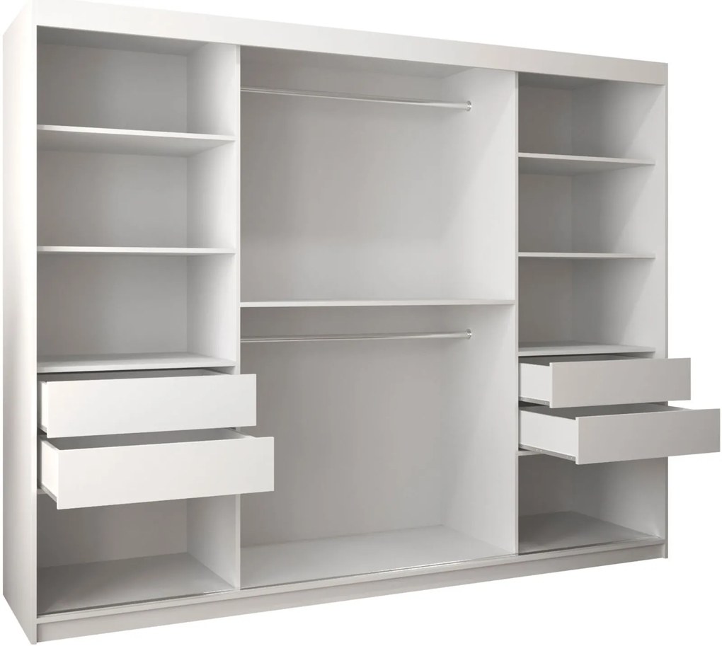 Ντουλάπα Spoti 250 Συρόμενη-Λευκό