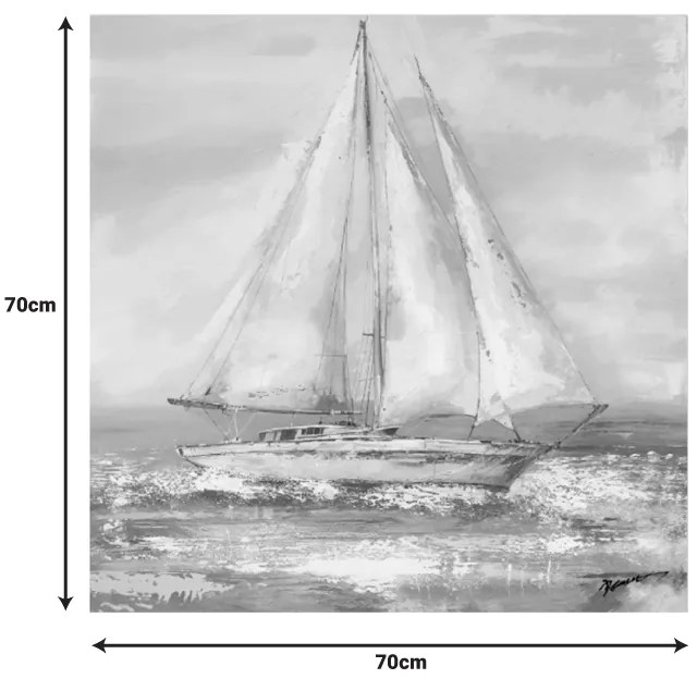 Πίνακας σε καμβά Siedo I Inart 70x3.5x70εκ (1 τεμάχια)