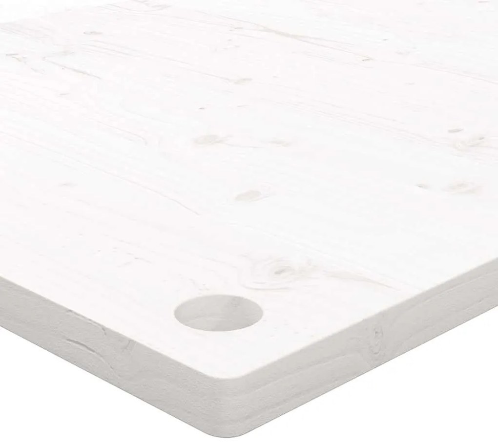 vidaXL Επιφάνεια Γραφείου Λευκή 100x60x2,5 εκ. από Μασίφ Ξύλο Πεύκου