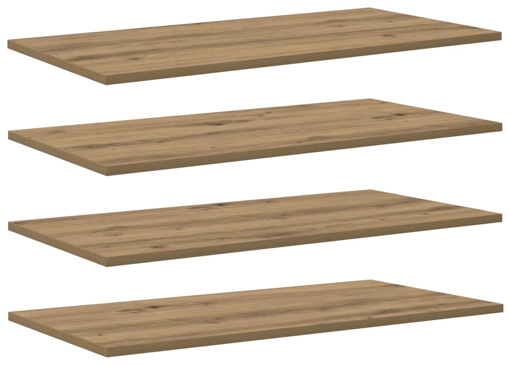 vidaXL Δίσκος Βιβλιοθήκης 4 pcs Καφέ 100 x 40 x 1.5 εκ. Μοριοσανίδα