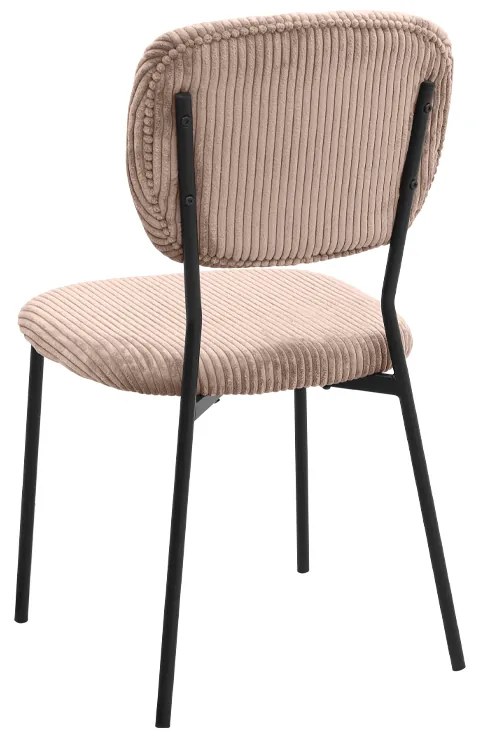 Καρέκλα τραπεζαρίας Kevin Megapap μόκα ύφασμα - μεταλλικό μαύρο πόδι 48x51x87εκ.