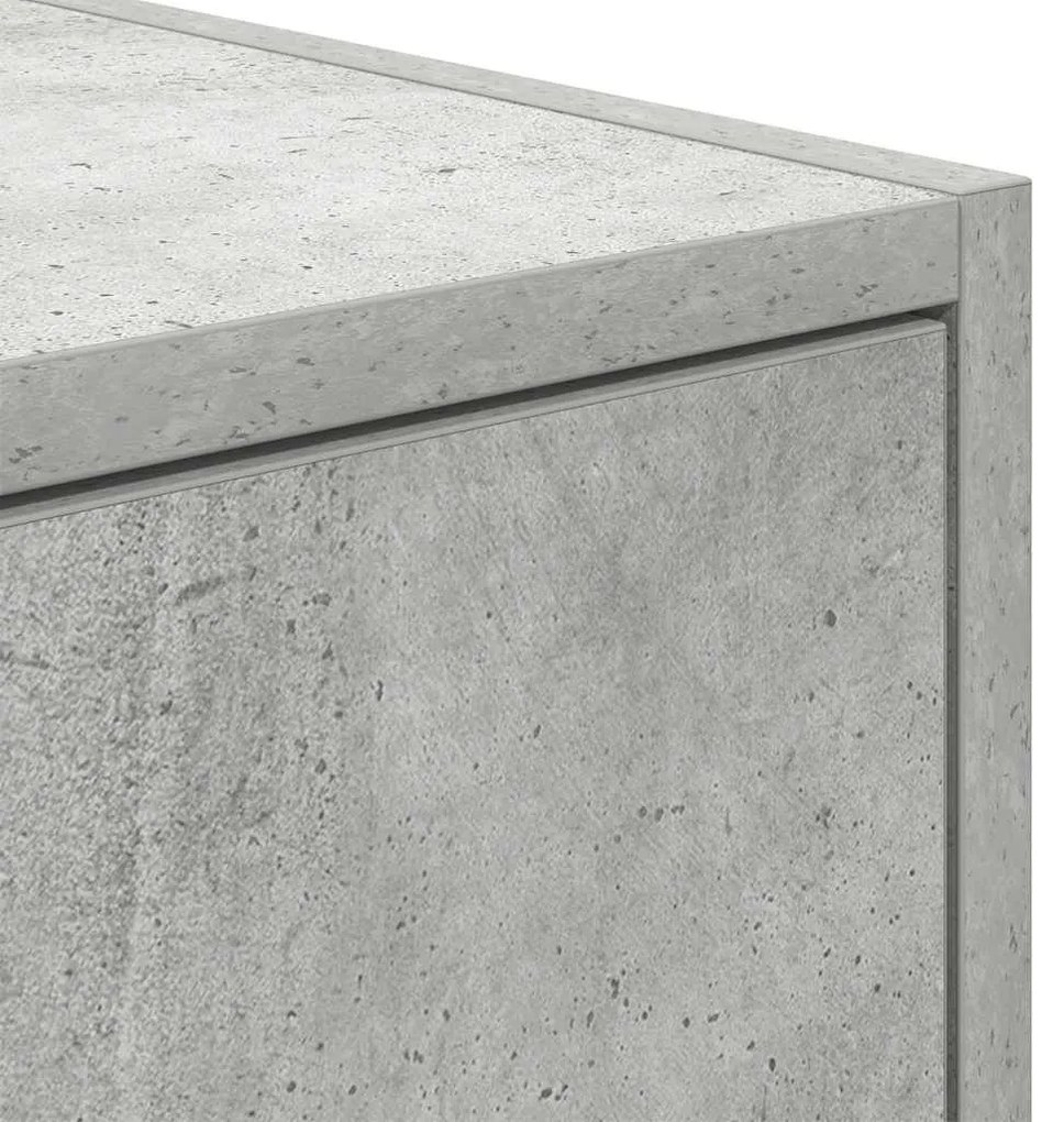 Έπιπλο Τηλεόρασης Γκρι μπετόν 60x31x25,5 εκ. Επεξεργασμένο Ξύλο - Γκρι