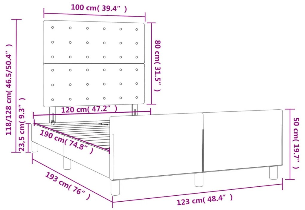 ΠΛΑΙΣΙΟ ΚΡΕΒΑΤΙΟΥ ΜΕ ΚΕΦΑΛΑΡΙ ΣΚ. ΓΚΡΙ 120X190 ΕΚ. ΒΕΛΟΥΔΙΝΟ 3270603