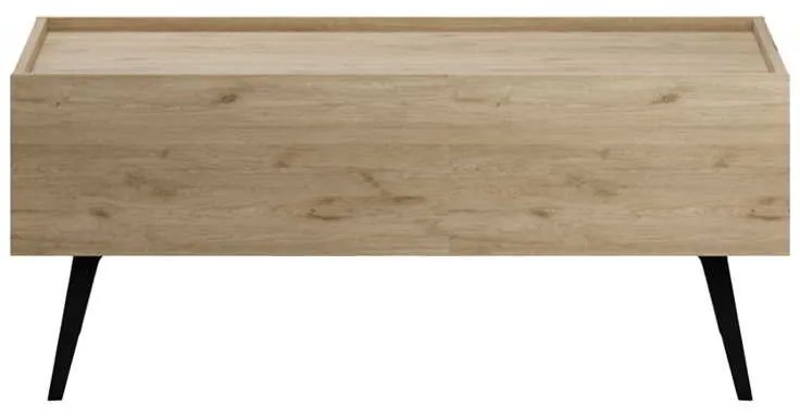 Τραπέζι σαλονιού με συρτάρι Tema pakoworld σε oak απόχρωση 103x60x44εκ