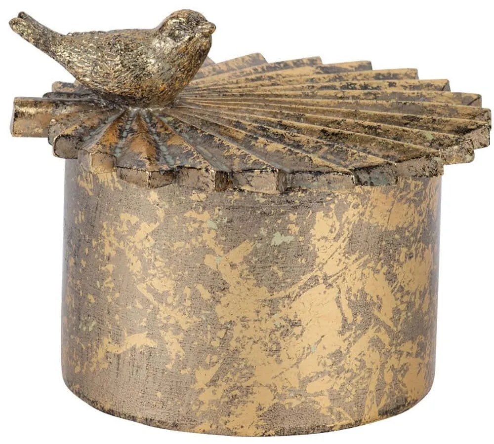 Δοχείο Διακοσμητικό 77128 15,5x9,5x8,5cm Bronze Artekko Resin