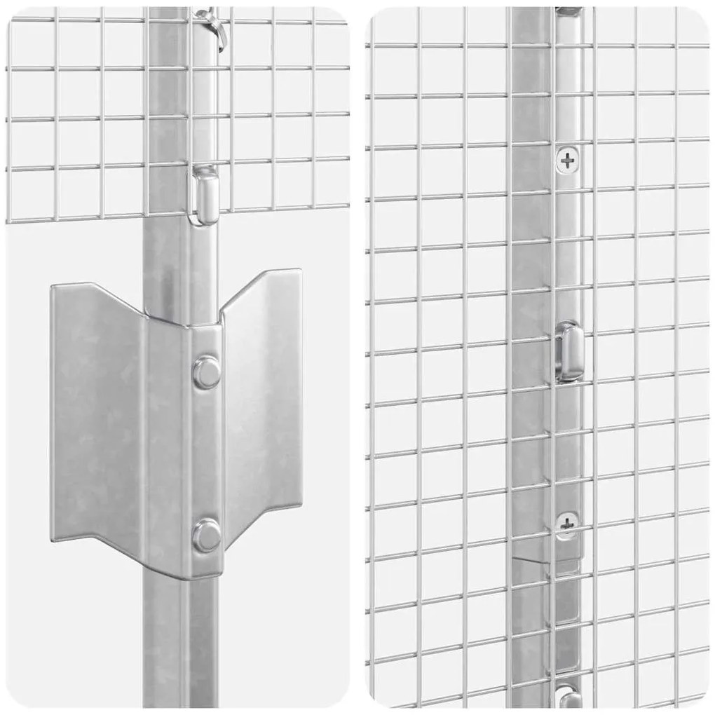 vidaXL Τεντώτο με στήριγμα Ασημί 1 x 10 m Ατσάλι