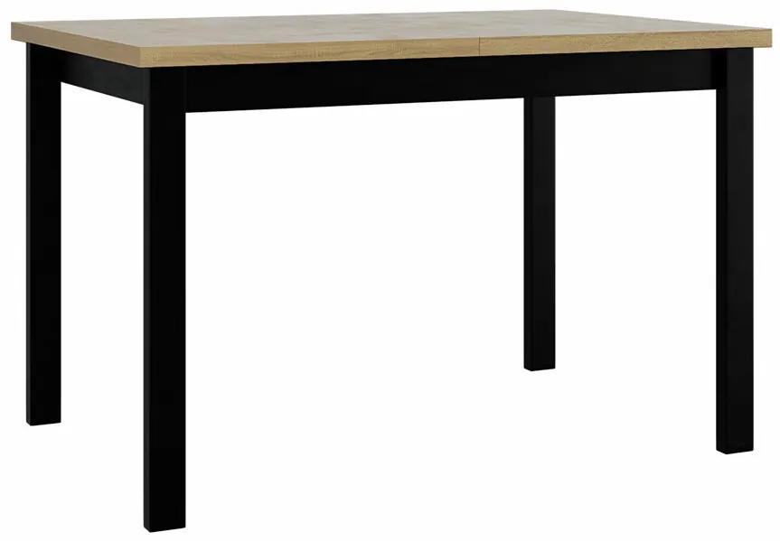 Τραπέζι Victorville 125, Sonoma οξιά, Μαύρο, 76x80x120cm, 30 kg, Επιμήκυνση, Πλαστικοποιημένη μοριοσανίδα, Ξύλο, Μερικώς συναρμολογημένο, Ξύλο: Οξιά