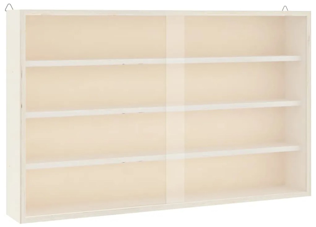 vidaXL Ξύλινη συλλεκτική βιτρίνα με πόρτες 60x8,5x37 εκ.