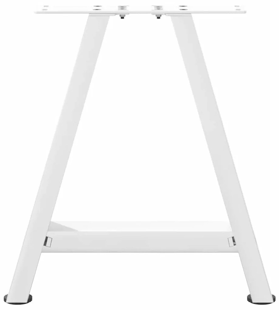 vidaXL Πόδια Τραπεζιού Σαλονιού σε Σχήμα Α, 2 τεμ. Λευκά 38x(42-43) εκ. Ατσάλι