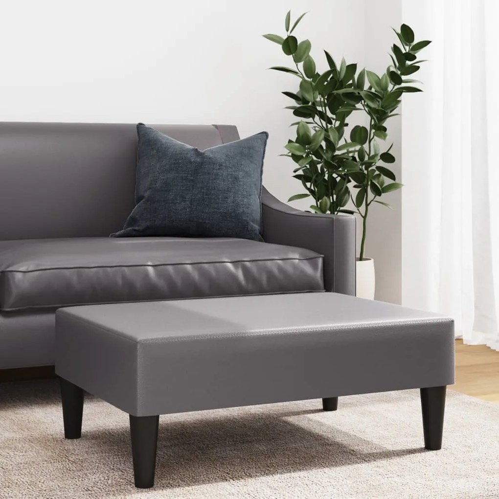 vidaXL Υποπόδιο Γκρι 77x55x31 εκ. από Συνθετικό Δέρμα