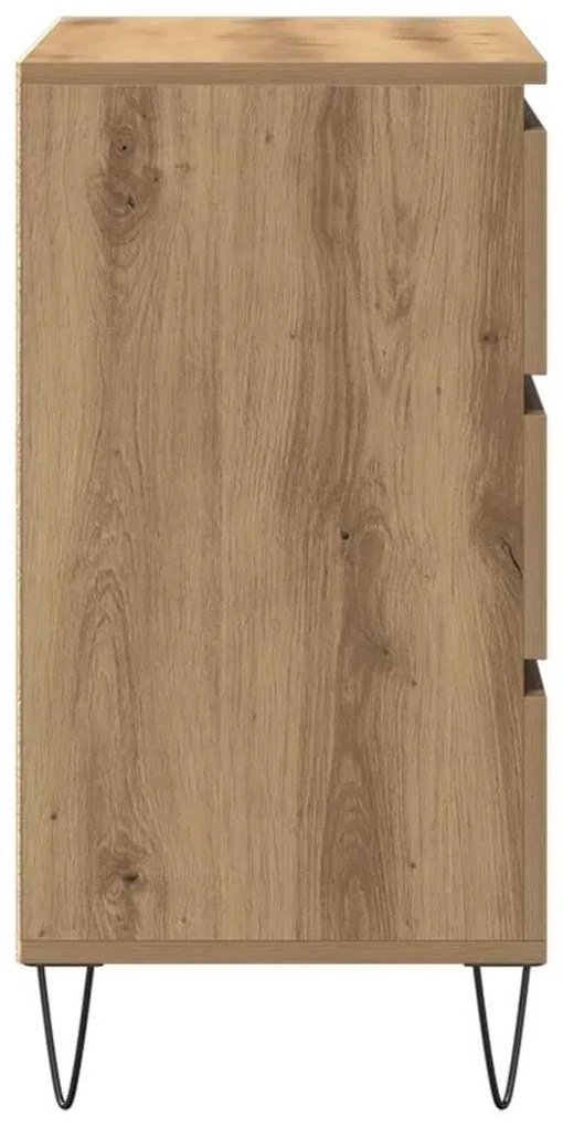 vidaXL Πλαϊνό γραφείο artisan δρυς 60 x 35 x 70 cm Επεξεργασμένο ξύλο