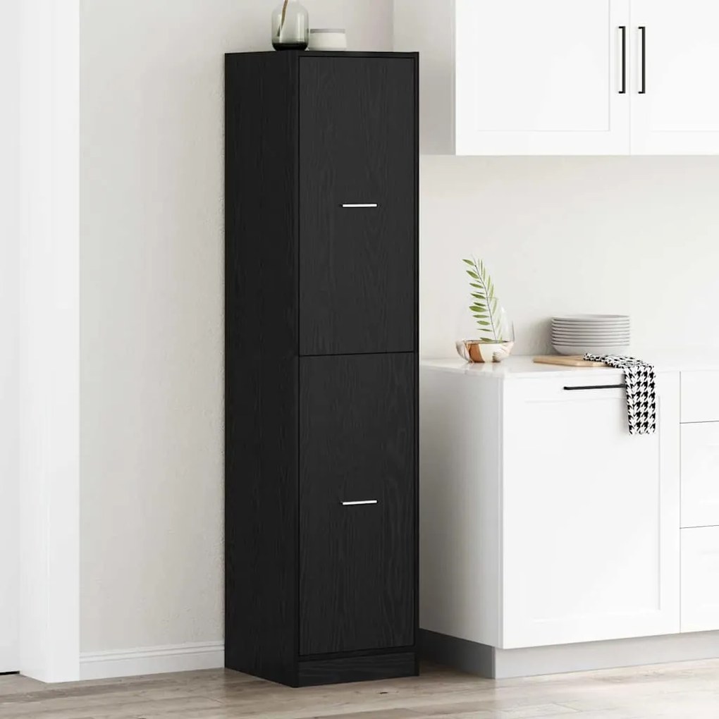 vidaXL Φαρμακοποιϊκή Ντουλάπα Μαύρη δρυς 40 x 41 x 174.5 εκ.