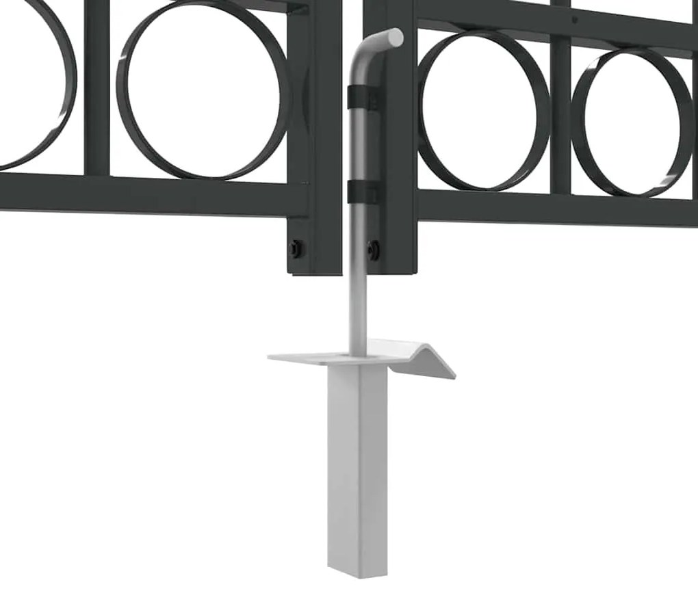 vidaXL Πύλη Φράχτη Άλλο Γκρι 300 x 175 cm Ατσάλι
