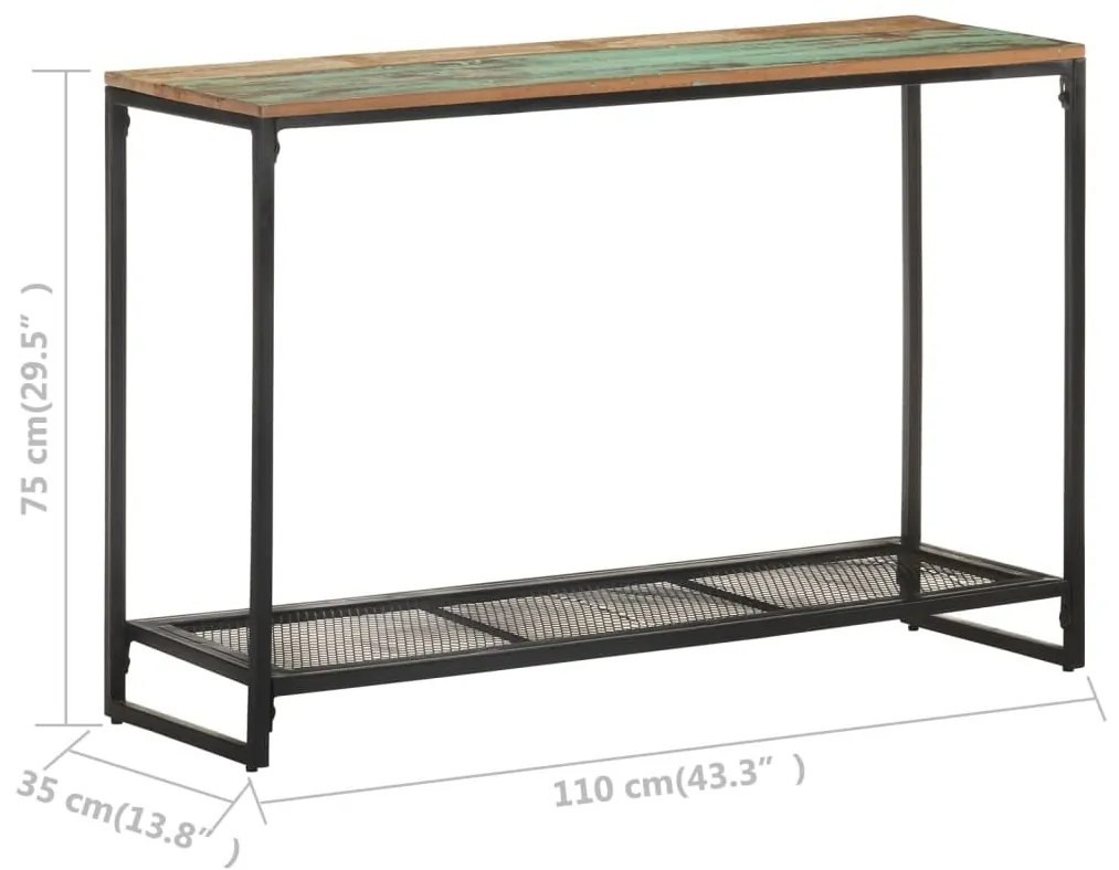 Τραπέζι Κονσόλα 110 x 35 x 75 εκ. από Μασίφ Ανακυκλωμένο Ξύλο - Καφέ