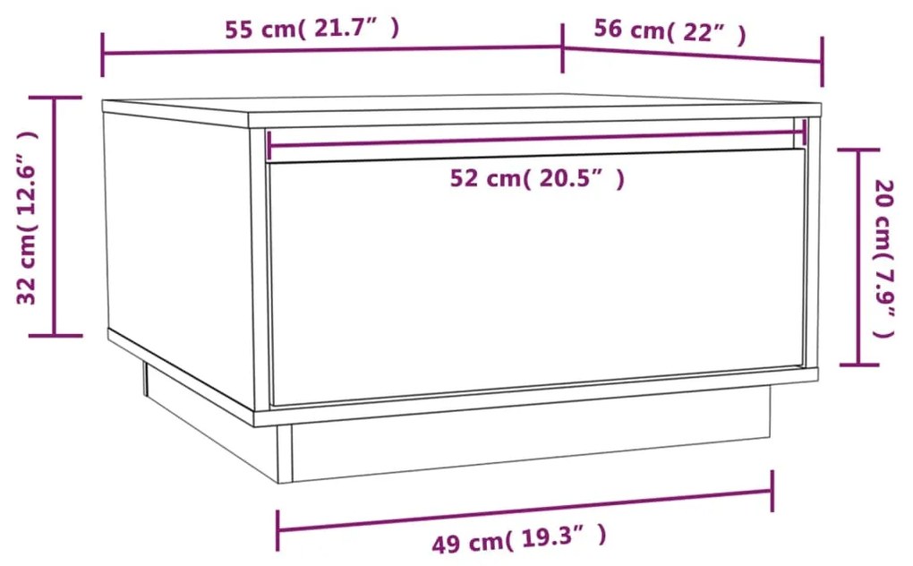 ΤΡΑΠΕΖΑΚΙ ΣΑΛΟΝΙΟΥ ΜΑΥΡΟ 55 X 56 X 32 ΕΚ. ΑΠΟ ΜΑΣΙΦ ΞΥΛΟ ΠΕΥΚΟΥ 813409