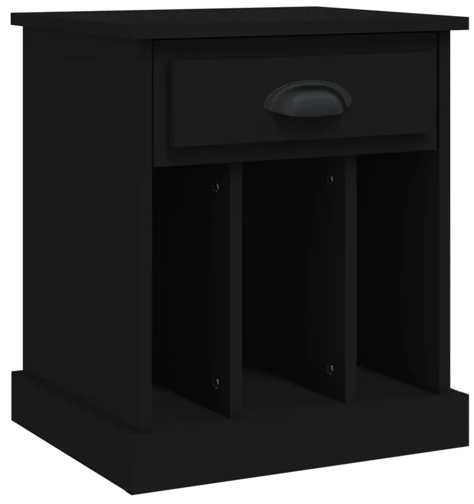 vidaXL Κομοδίνα 2 τεμ. Μαύρα 43 x 36 x 50 εκ.
