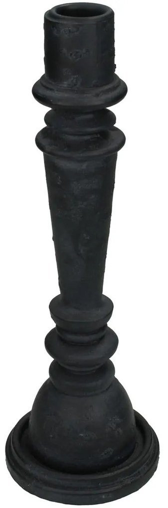 Κηροπήγιο ArteLibre Μαύρο Polyresin 8.5x8.5x25cm