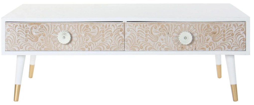 Τηλεόραση DKD Home Decor Λευκό Έλατο Ανοιχτό καφέ (120 x 65 x 42 cm)
