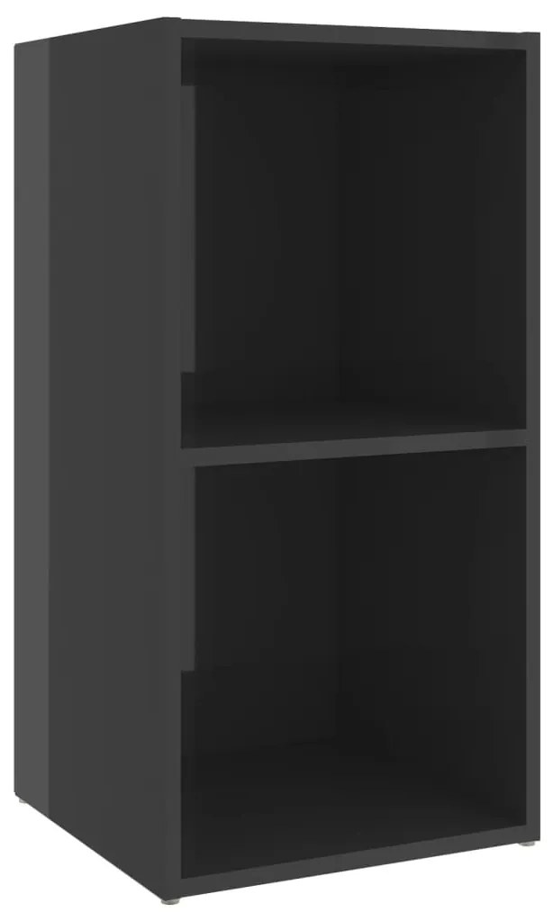 vidaXL Έπιπλα Τηλεόρασης 2 τεμ. Γυαλ. Γκρι 72x35x36,5 εκ. Επεξ. Ξύλο