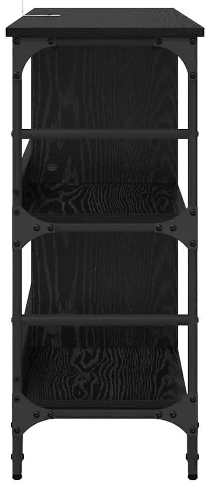 vidaXL Πλαϊνό γραφείο Μαύρη Οξυά 102 x 32 x 73,5 εκ