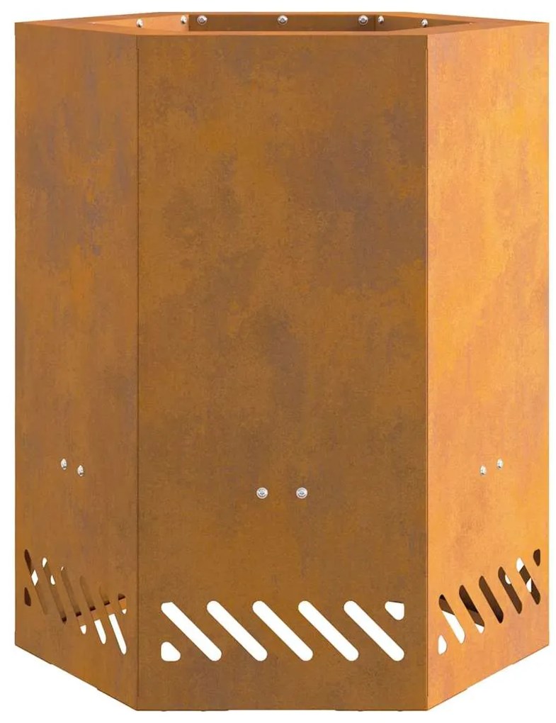 vidaXL Φωτιά Καφέ 38 x 38 x 51 cm Ατσάλι σκληρυθέν στον αέρα
