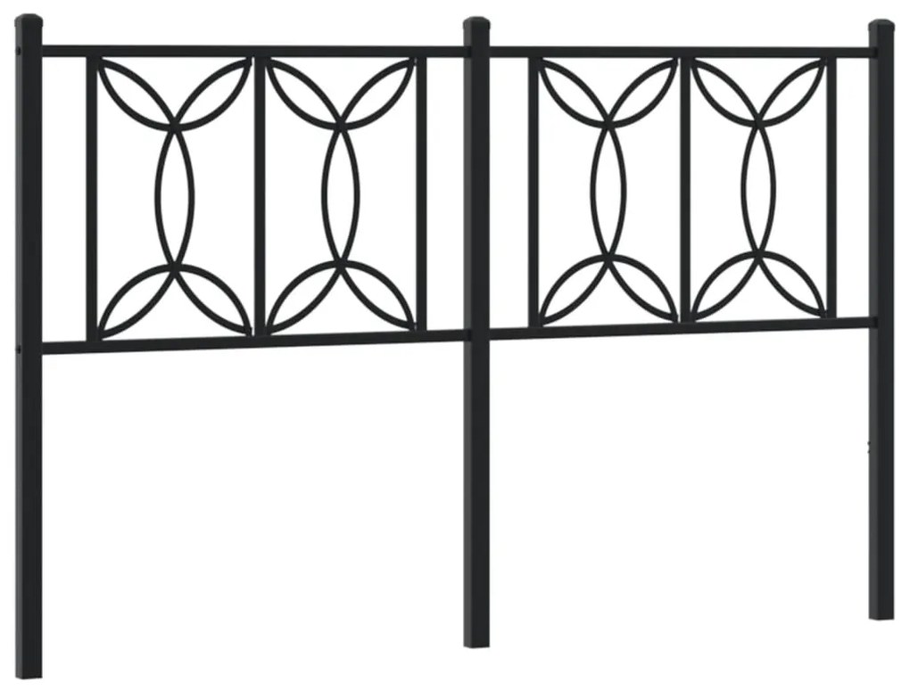 vidaXL Κεφαλάρι Μαύρο 140 εκ. Μεταλλικό