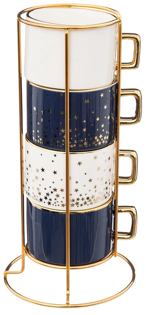 Φλυτζάνια Καφέ 170ml Με Σταντ (Σετ 4τμχ) S-D Stars 194112