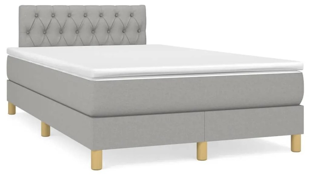 ΚΡΕΒΑΤΙ BOXSPRING ΜΕ ΣΤΡΩΜΑ ΑΝΟΙΧΤΟ ΓΚΡΙ 120X190 ΕΚ. ΥΦΑΣΜΑΤΙΝΟ 3269793