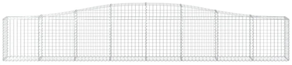 vidaXL Συρματοκιβώτια Τοξωτά 8 τεμ. 400x30x60/80 εκ. Γαλβαν. Ατσάλι