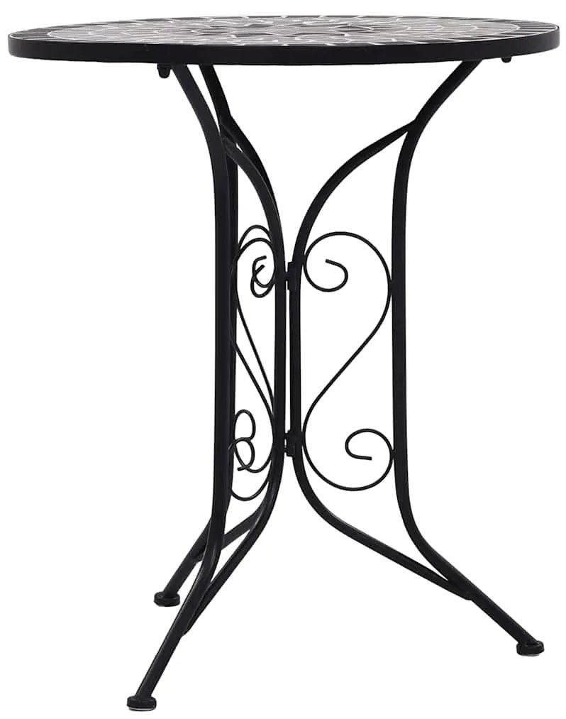 vidaXL Τραπέζι Bistro «Μωσαϊκό» Γκρι 60 εκ. Κεραμικό