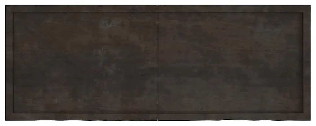 vidaXL Επιφάνεια Τραπεζιού Σκούρο Καφέ 160x60x(2-4)εκ Επεξ. Μασίφ Δρυς