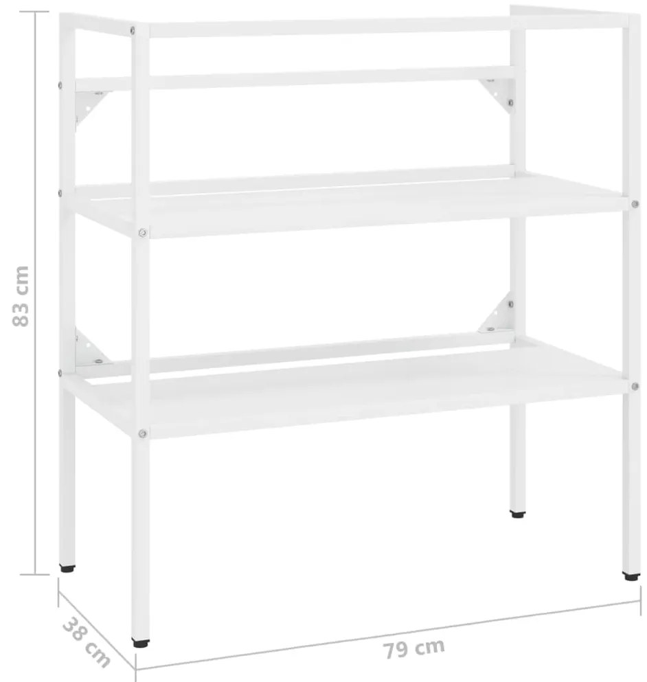 vidaXL Έπιπλο Μπάνιου Λευκό 79 x 38 x 83 εκ. Σιδερένιο